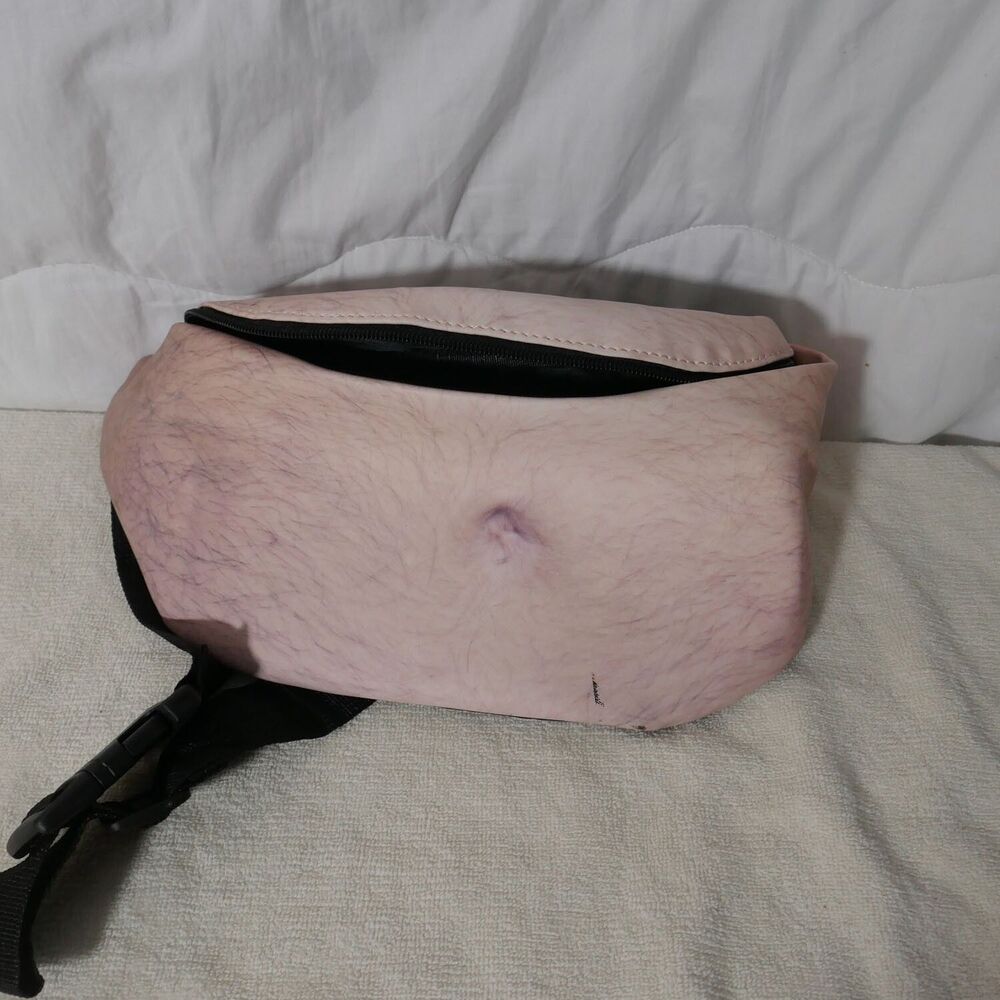 Beer Belly Bag Fanny Pack Dad Bod Hairy Waist Bag Gag Gift Funny Fanny Purse